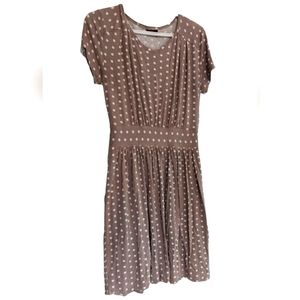 Grey polka dot Jersey dress midi